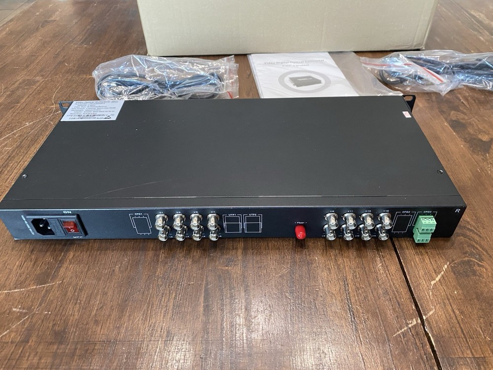 Pair 16 Channel Video Optical Multiplexer Converter Transmitter/Receiver Camera