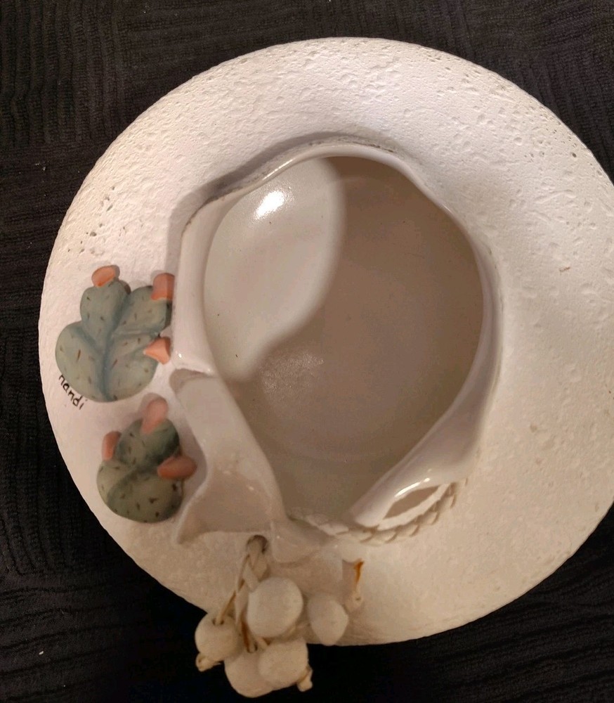 Nandi Pottery Signed Planter Hand Painted Cactus