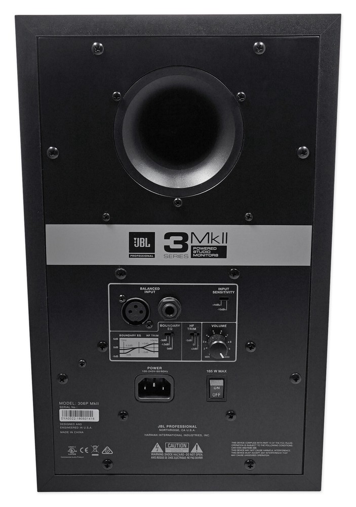 (2) JBL 306P MkII 6" 2-Way Powered Studio Reference Monitors+Isolation Feet Pads