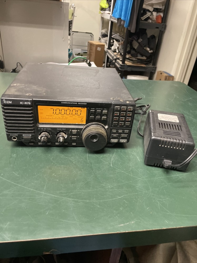 ICOM IC R-75 COMMUNICATIONS RECEIVER OEM Power supply Untested