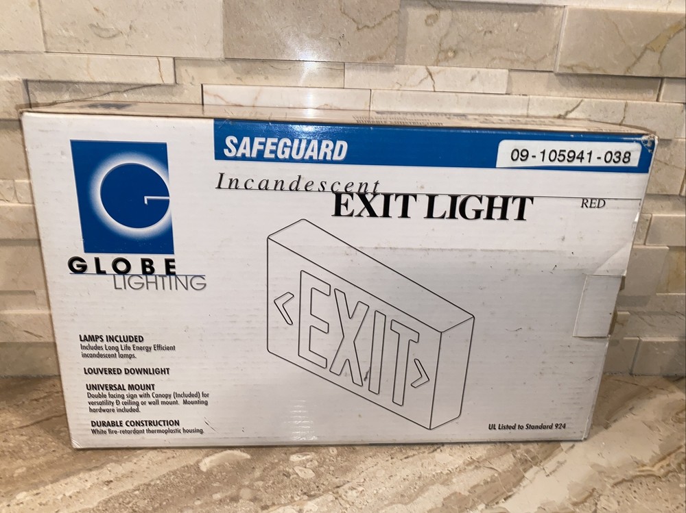 GLOBE LIGHTING SAFEGUARD EXIT SIGN