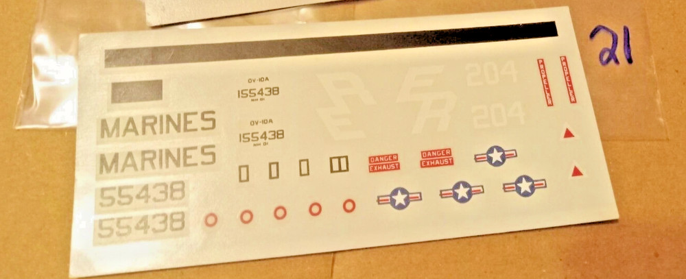 Nice Decals for a Marines Airplane scale unknown Package #21 read description