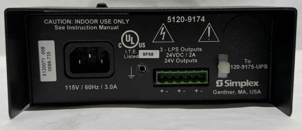 Simplex Intercom Power Supply 5120-9174