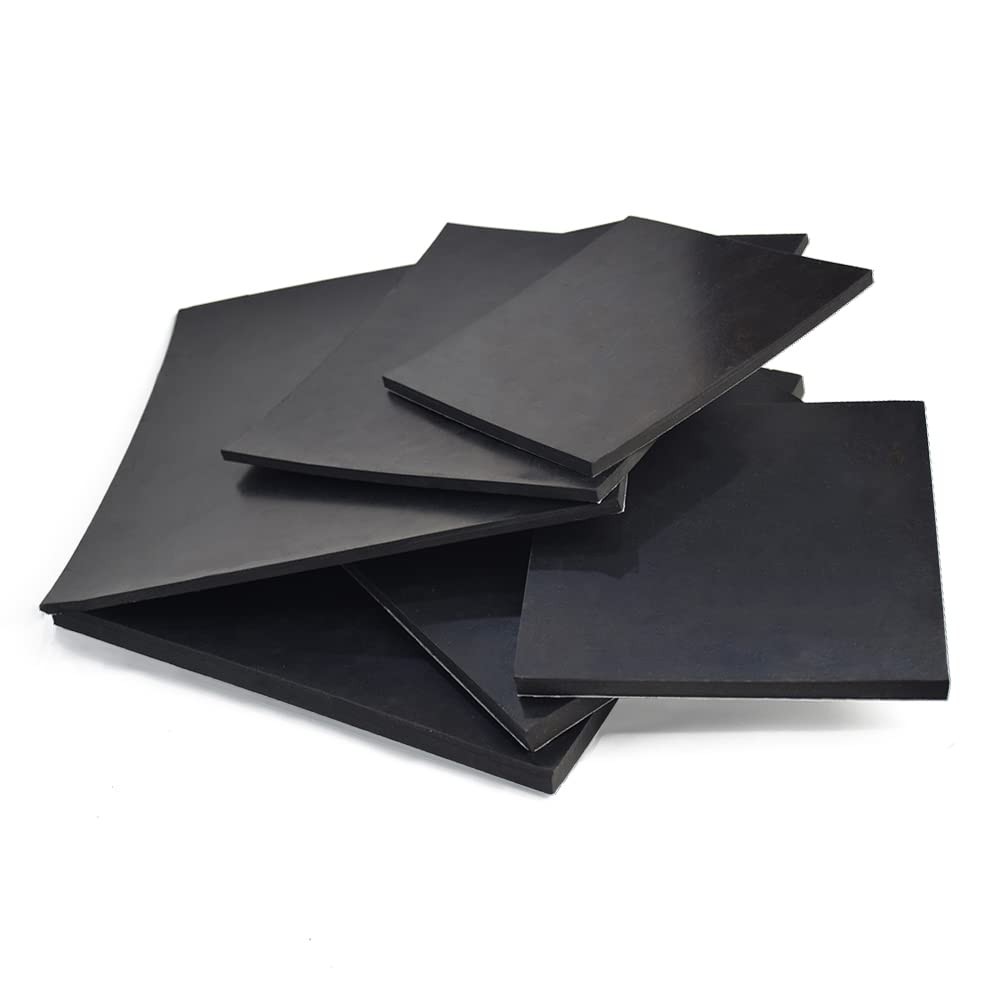 Adhesive Solid Rubber Sheets Padding 6" X 6" X 1/4(.250)", DIY Rubber Strips ...