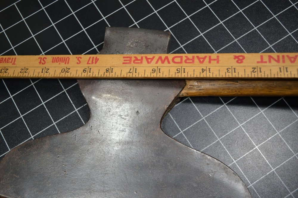BEATTY - BROAD AXE WITH ANTIQUE HAND MADE HANDLE