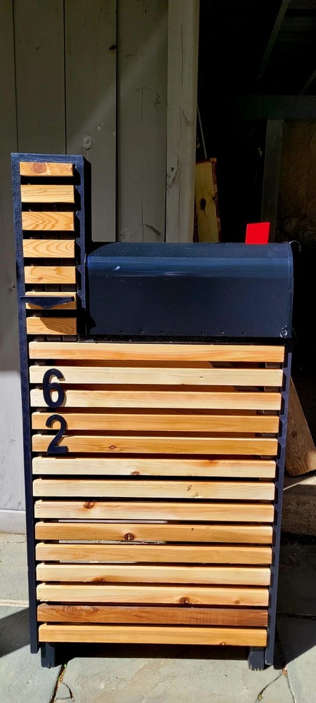 Modern Cedar Mailbox Post, Multi-Slatted FREE SHIPPING