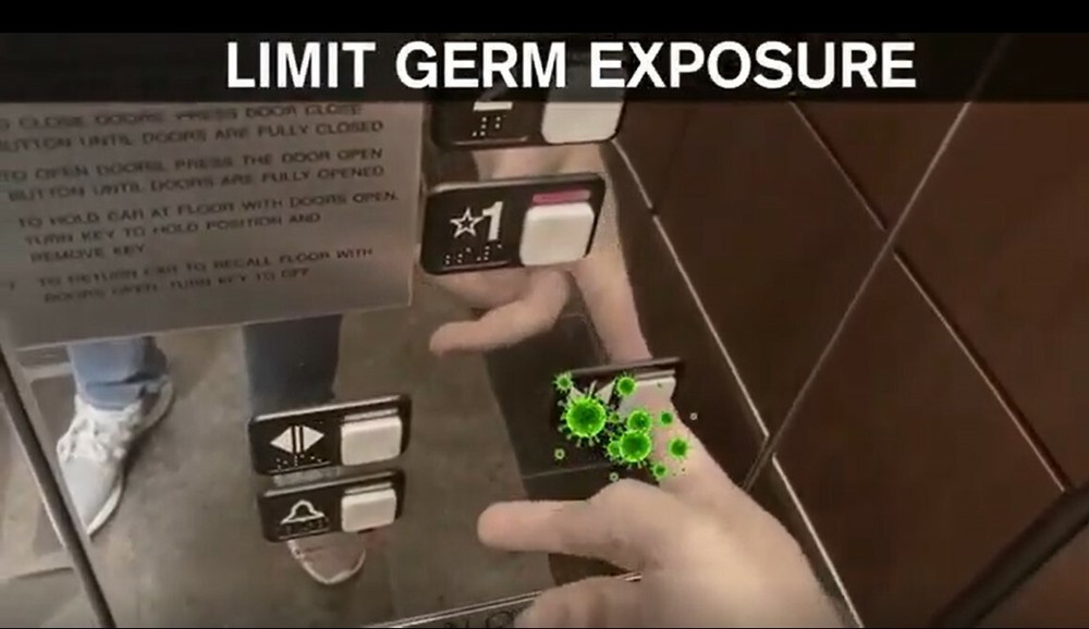 2 PACK Touchless Door Opener Tool -Clean Key Retractable Tool