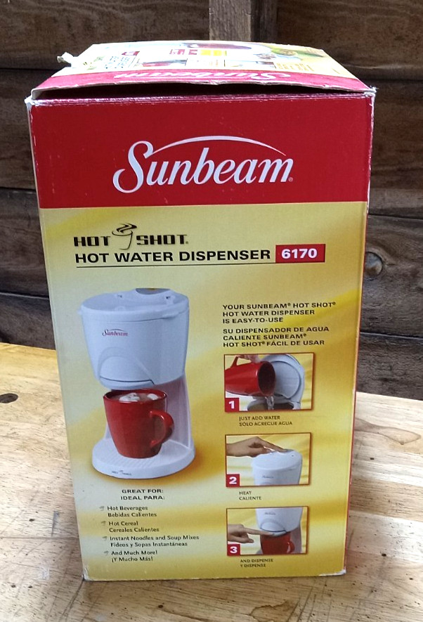 Sunbeam Hot Shot Hotshot Water Dispenser White Model 6170