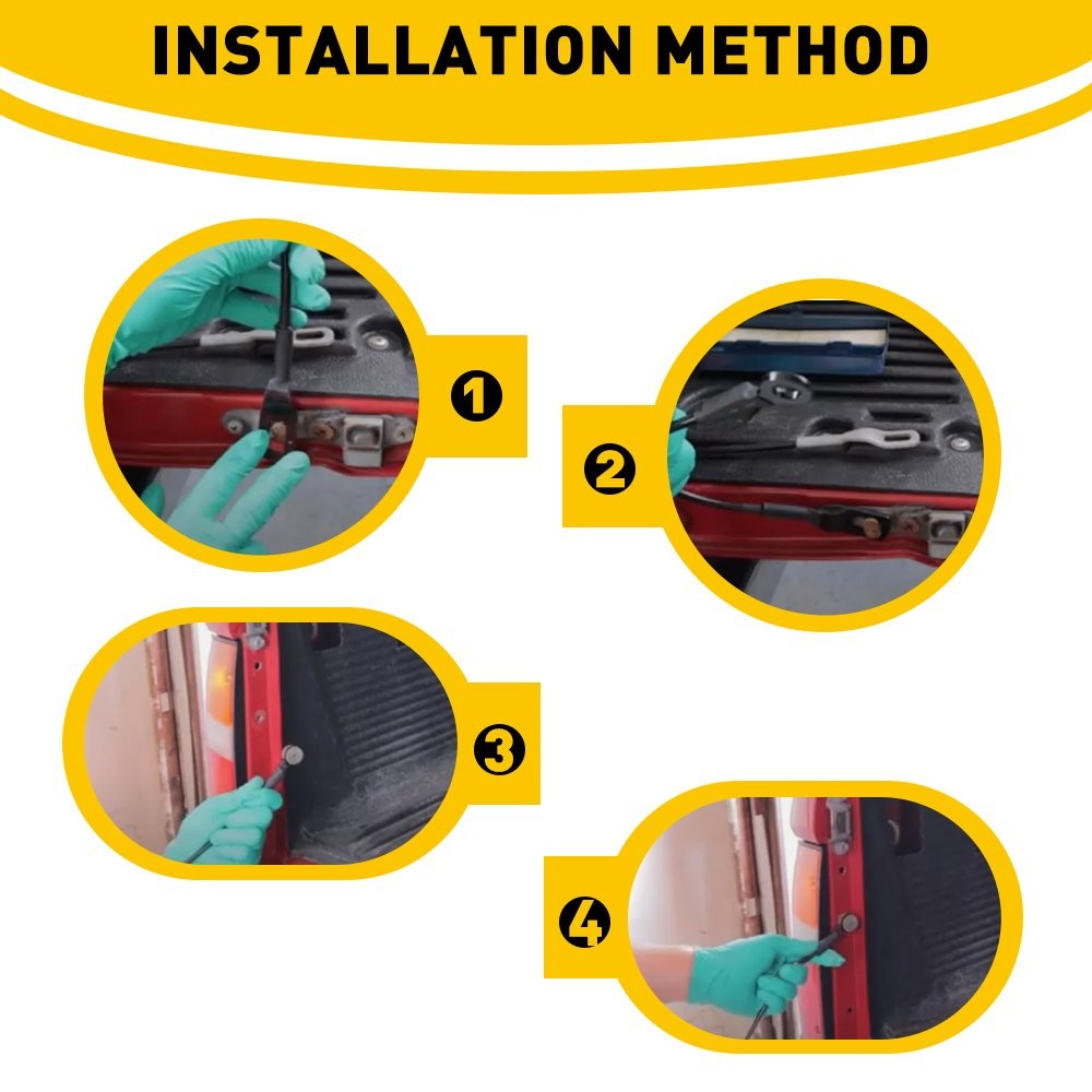 Pair Rear Tailgate Tail Gate Support Cable Strap For 07-16 Chevrolet Silverado