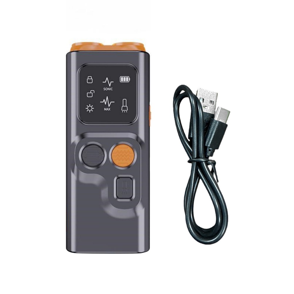 Ultrasonic Dog Training Device with Bark Deterrent and LED Flashlight Feature