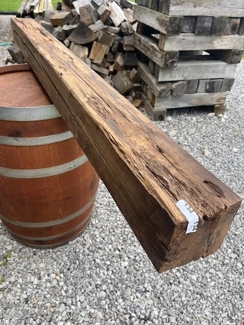 134 Fireplace Mantle Beam 72"x6"x6" Solid, Rustic, Salvage