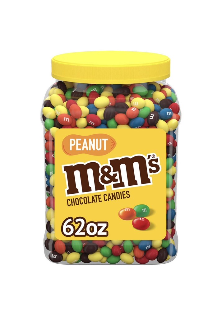 M&M'S Peanut Milk Chocolate Candy Bulk Jar (62 oz.)