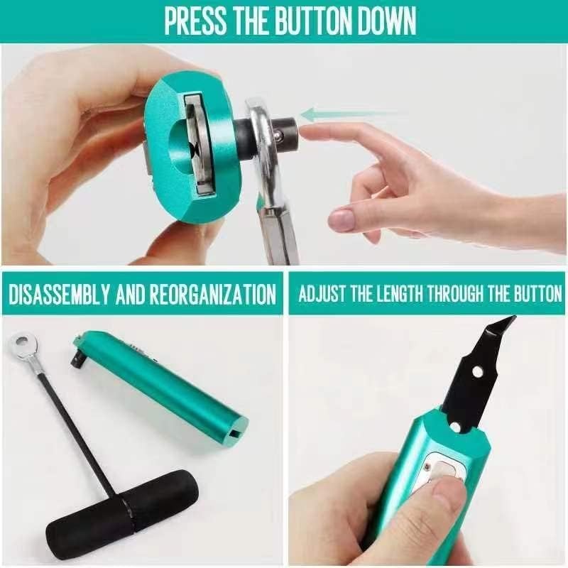 LIKSANGMETALS Auto Windshield disassembly Tool, with a Broach Handle, Three