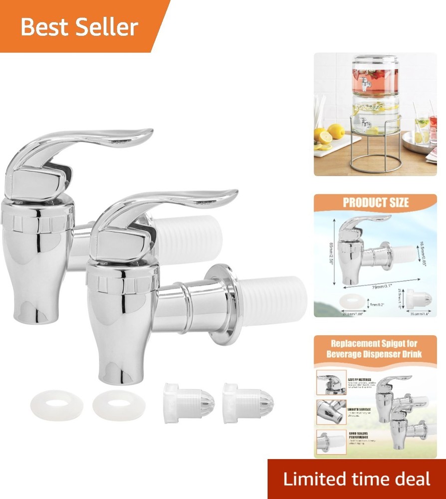 Durable Food-Grade Plastic Replacement Spigots – 2 Pack with Installation Kit