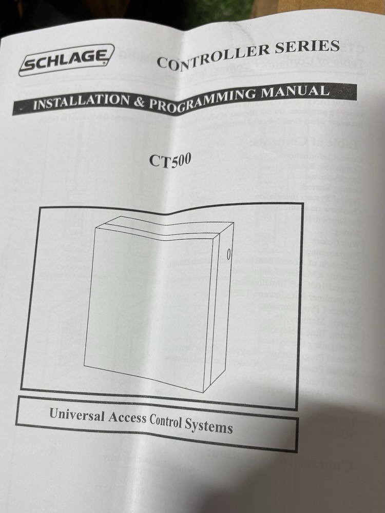 Schlage 500 Code Controller