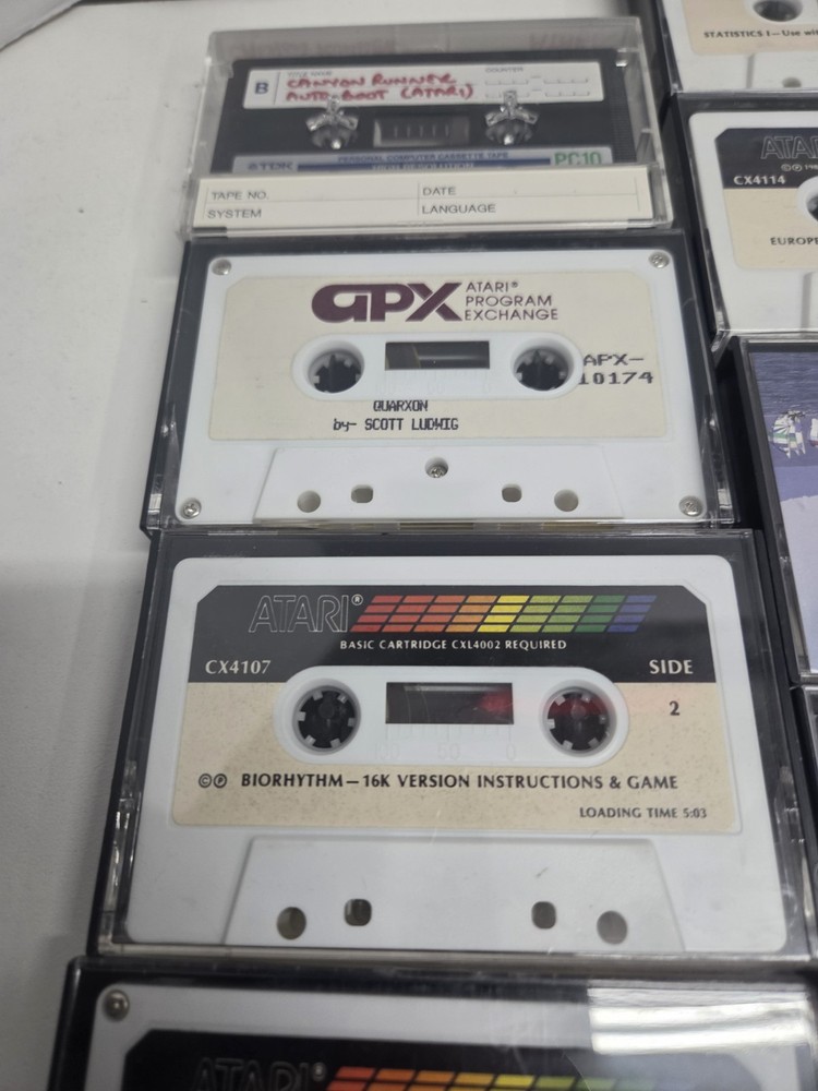 Vintage Atari Program Cassette Lot