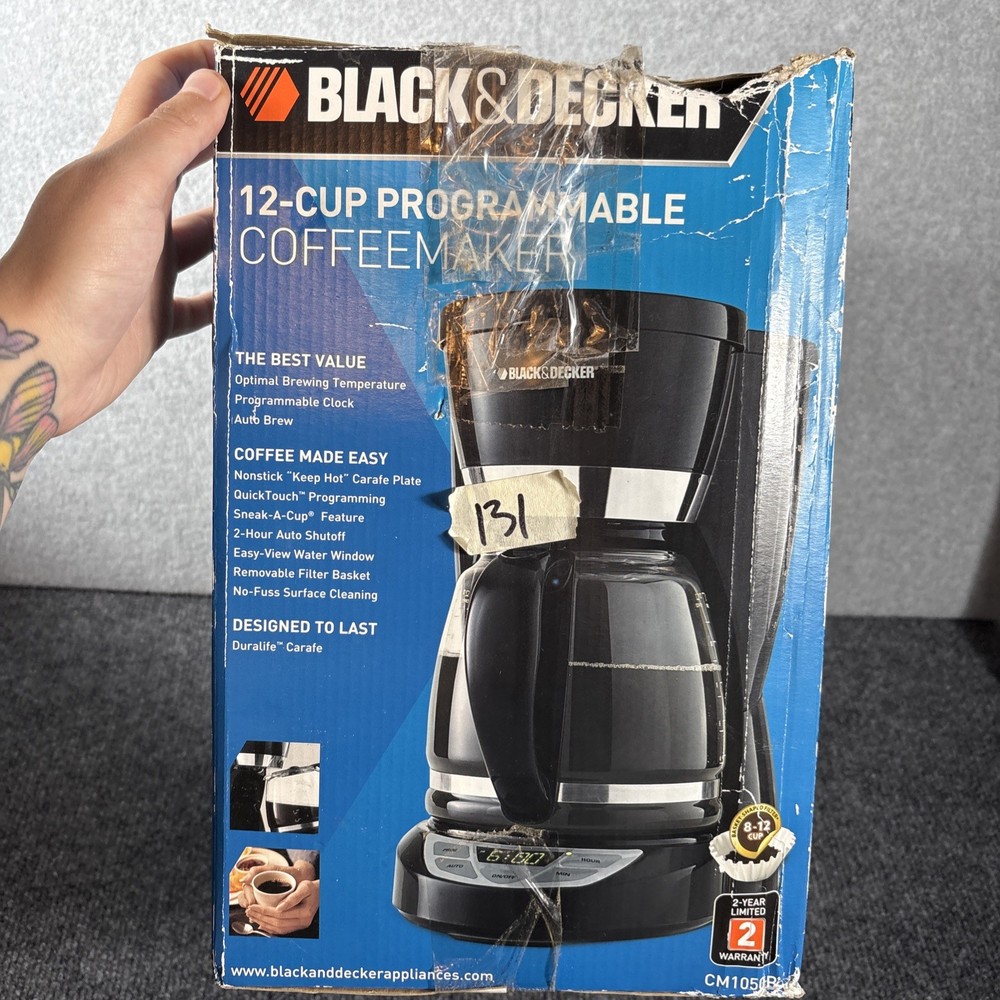 Black & Decker 12 Cup Programmable Coffee Maker Black - Open Box