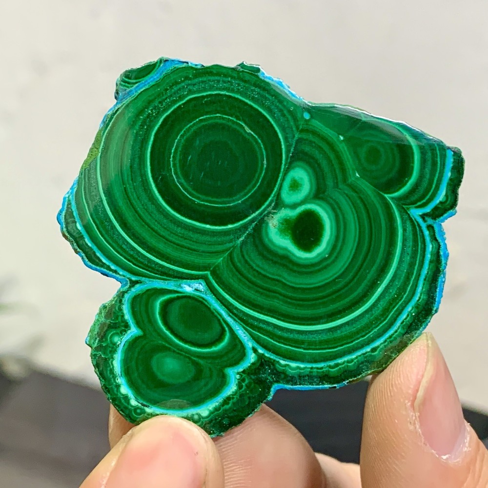 65G Natural Chrysocolla/Malachite transparent cluster rough mineral sample