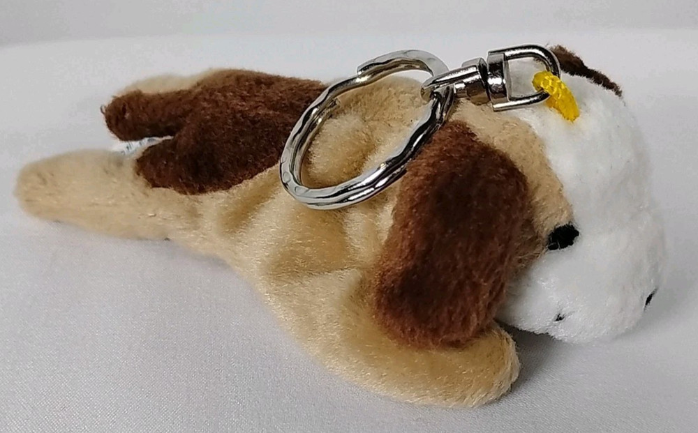 Plush Puppy Keychain 5"