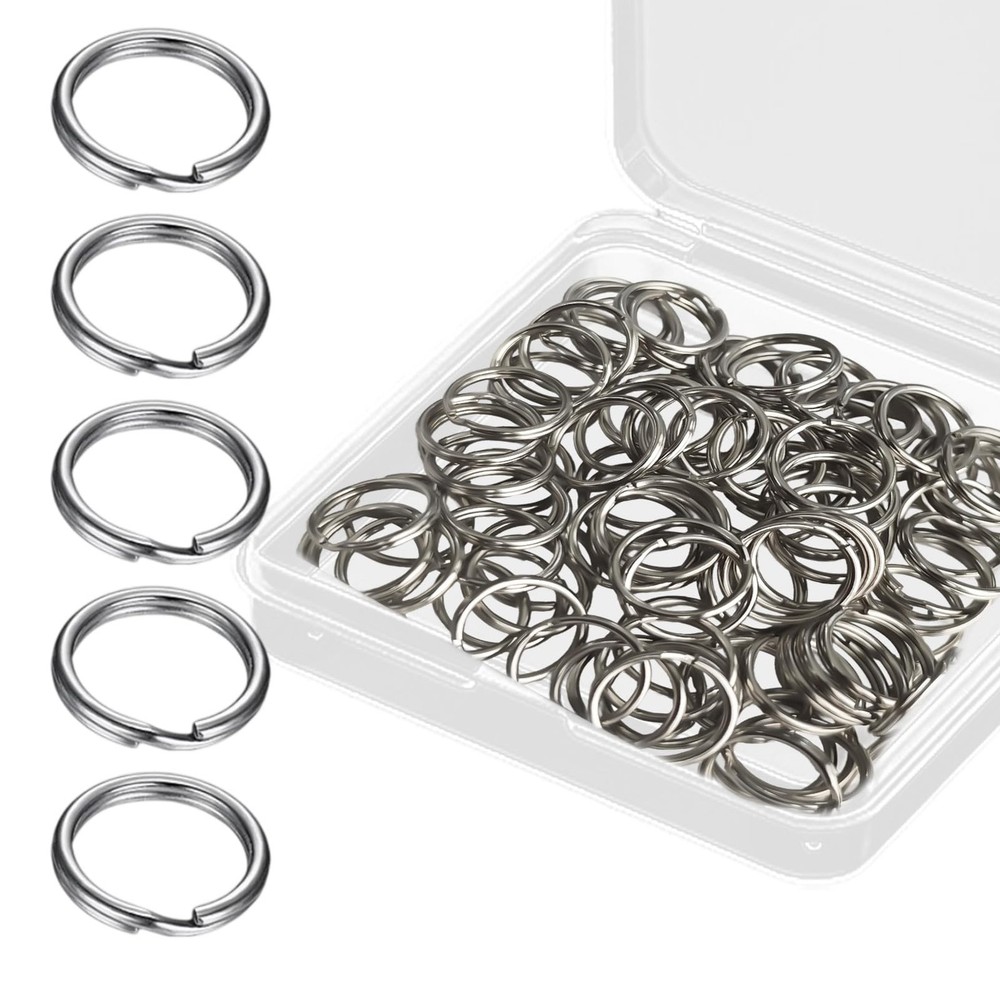 1/2" Small Split Key Rings Silver 100 pcs 1/2 inch (15mm), silver 100pcs