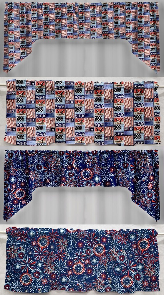 Americana Valances, Curtains or Swags