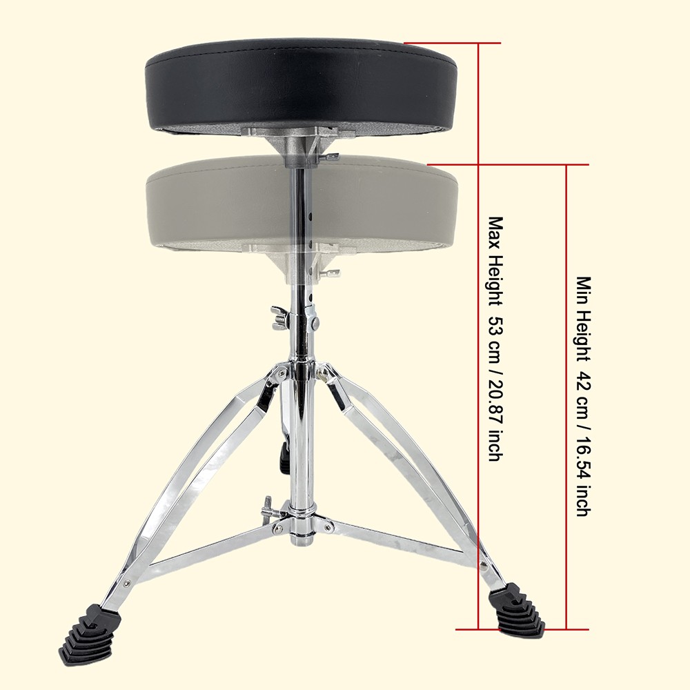 Saddle Drum Throne – Adjustable Height Drum Stool for Adults & Beginner Drummers