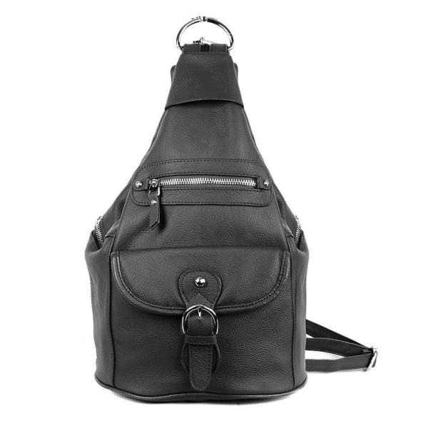 Roma Leathers Snap Buckle Lockable Convertible Backpack