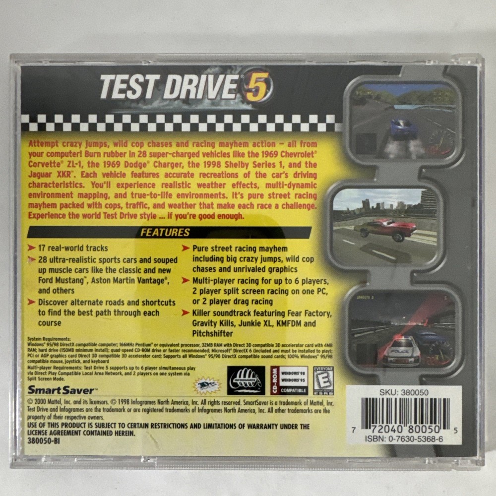 Test Drive 5 PC CD-ROM Computer Game Windows 95 98 PC CID (7)