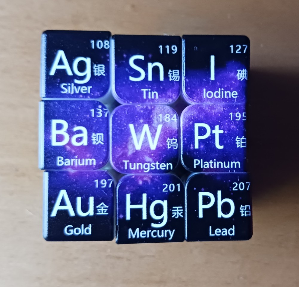 Magic Puzzle Cube Math Chemistry Element Pattern Educational Fidget Toys 3X3