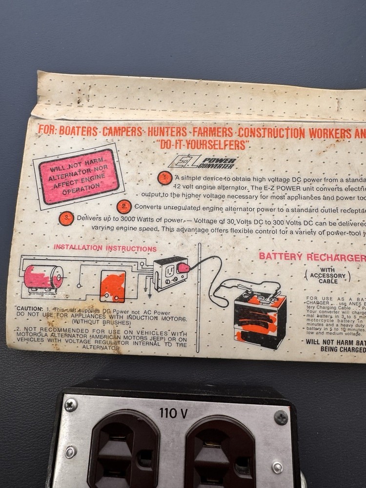 Anes Electronics E-Z Power Converter -110V