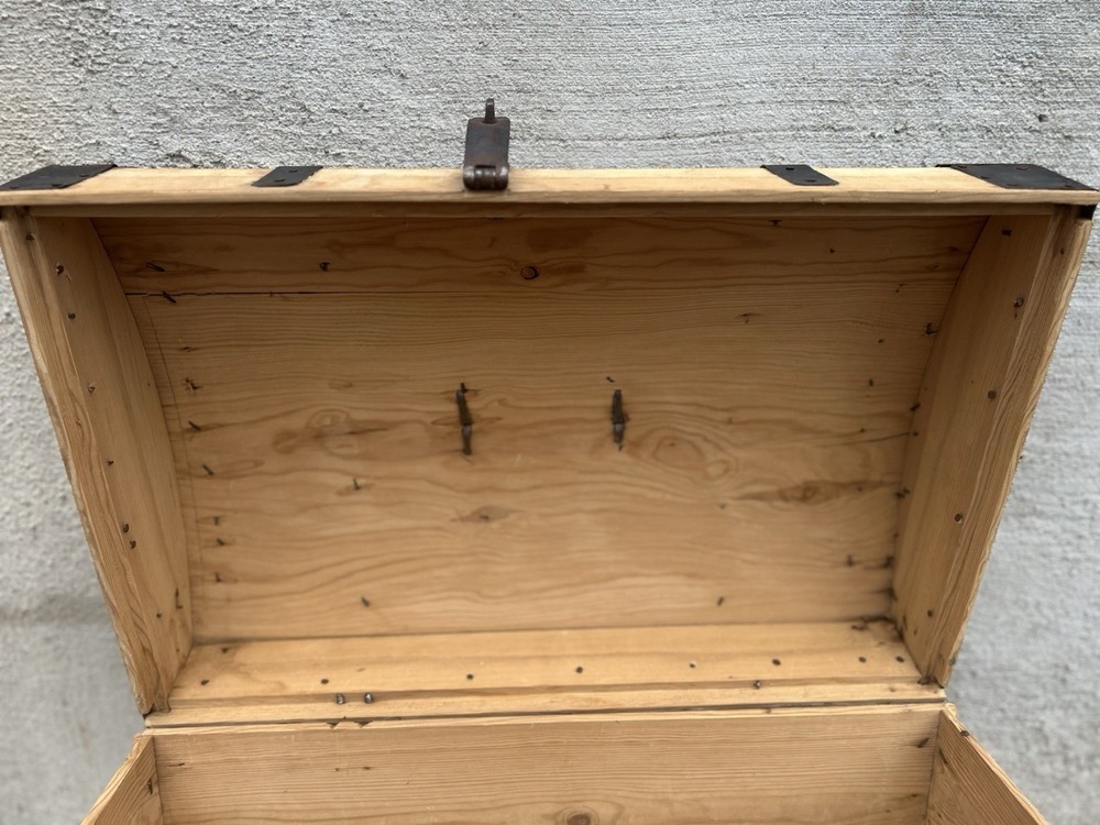 Antique Pine Dome Trunk Chest