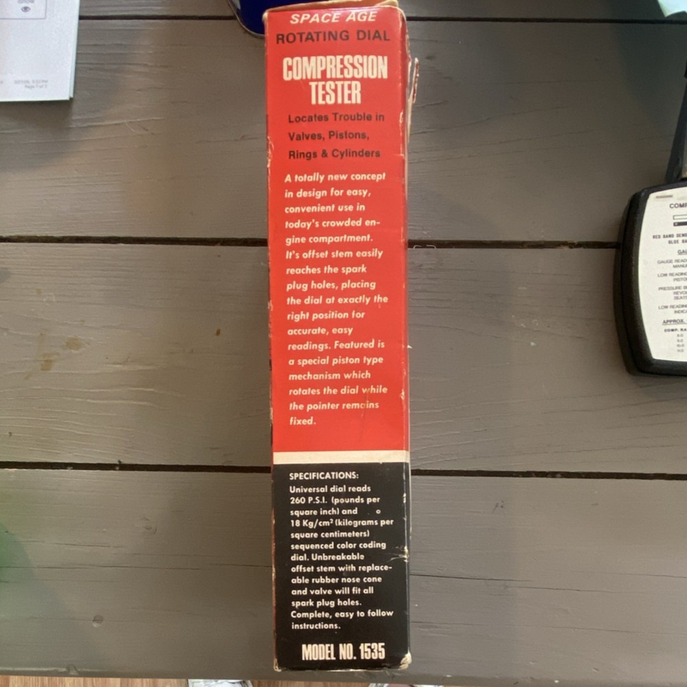 RAC Model 1535 Compression Tester Vintage In Box