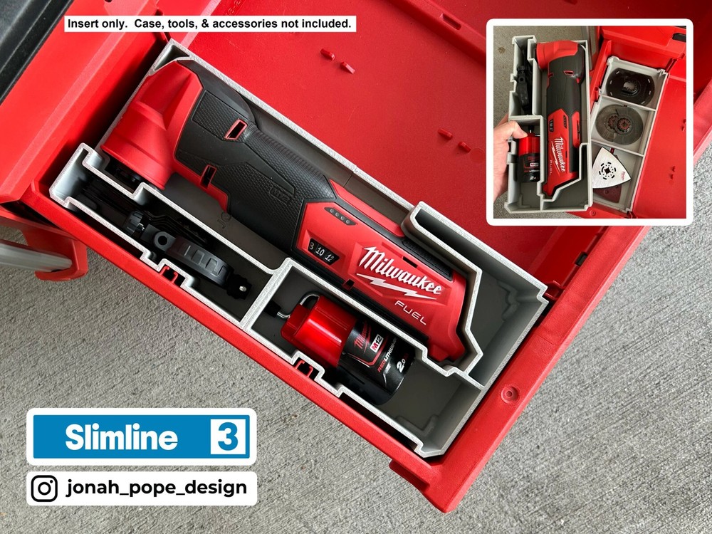 Milwaukee Packout Slimline Insert for M12 Fuel Multi Tool (Insert Only)