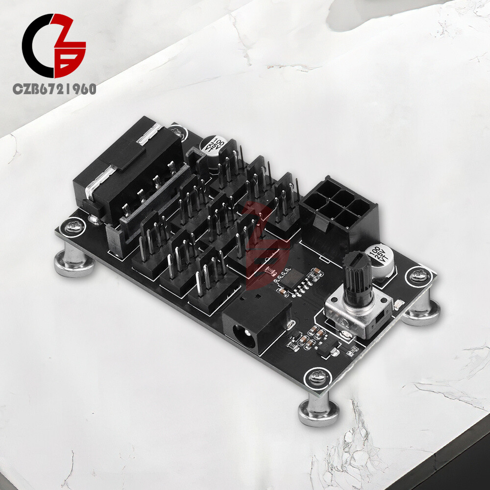 Computer Chassis PWM Violent Fan Speed Controller 9-Channel Fan Hub Controller