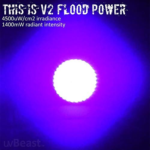 V2 - Black Light UV Flashlight with HIGH DEFINITION with Flood Effect 385