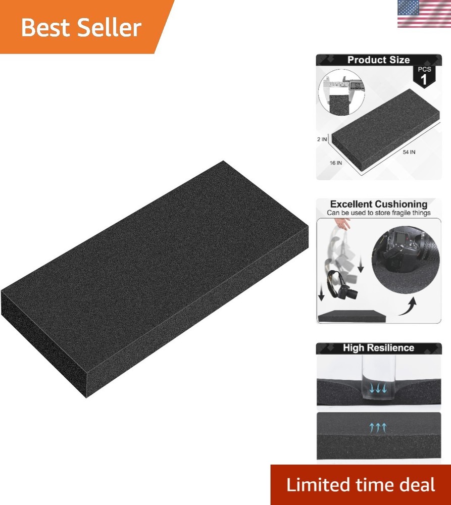 Polyurethane Foam Sheets, 54 x 16 x 2 Inch Cuttable Tool Box Case Foam Insert...