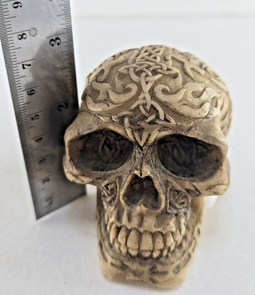 Resin Celtic Skull about 3"x3"