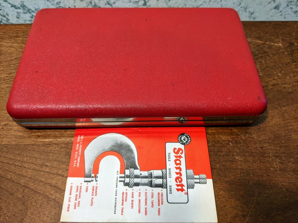 STARRETT ID INSIDE MICROMETER NO 124A w/ CASE - LOT4