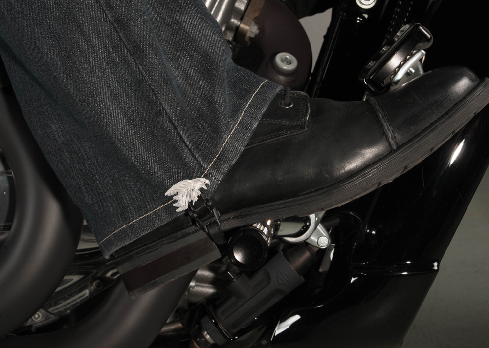 6" Silver Eagle Biker Boot Straps