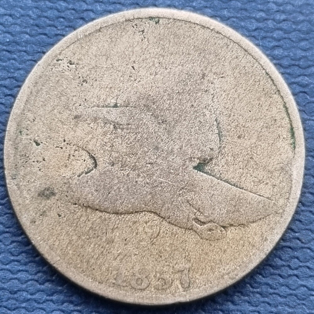 1857 Flying Eagle Cent 1c Circulated #53953