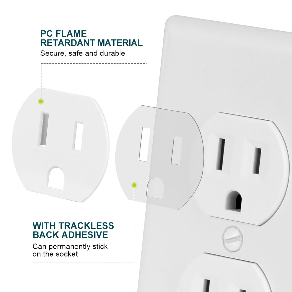 Lenink Loose Outlet Plug Fix, 12 Pack Plastic Snug Socket Secured, Outlet Tighte