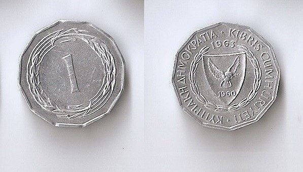 Cyprus 1 mils 1963   aUNC!!!