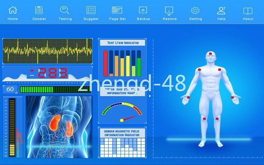 2025 Quantum Resonance Magnetic Analyzer Set White Hand Touch 62 Reports
