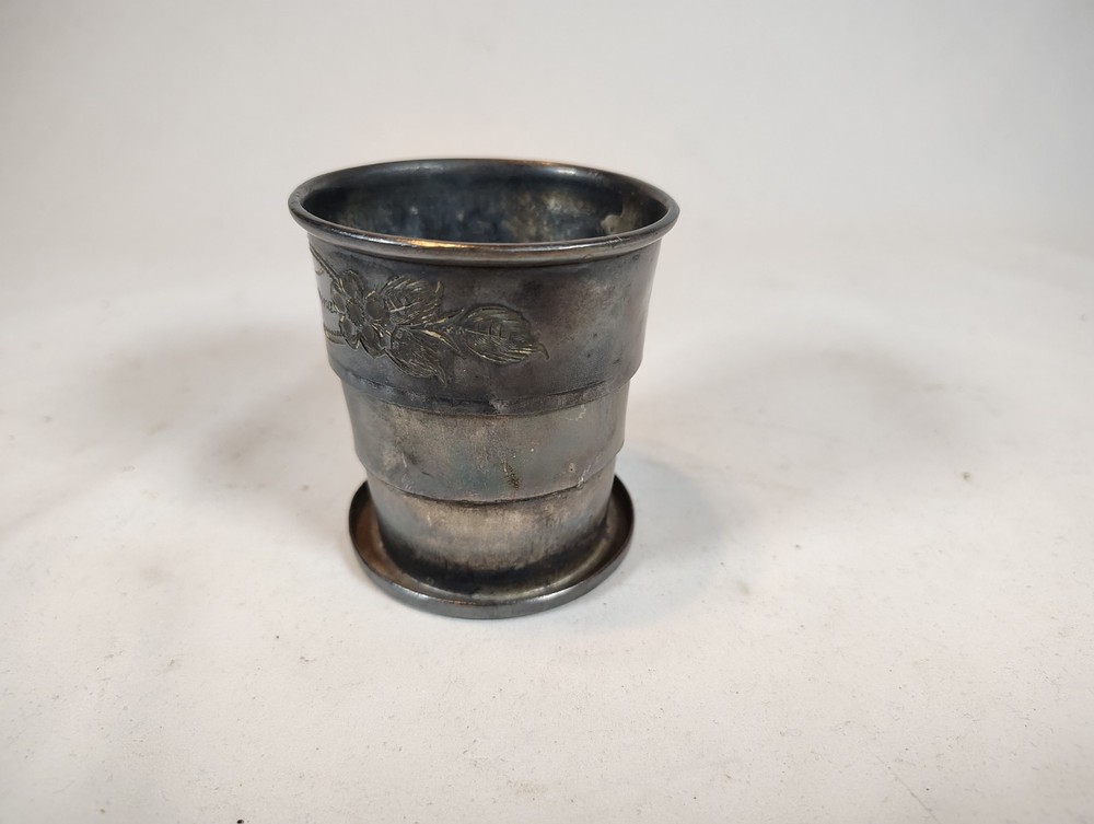 Vintage Aurora Silver Plated Collapsible Cup