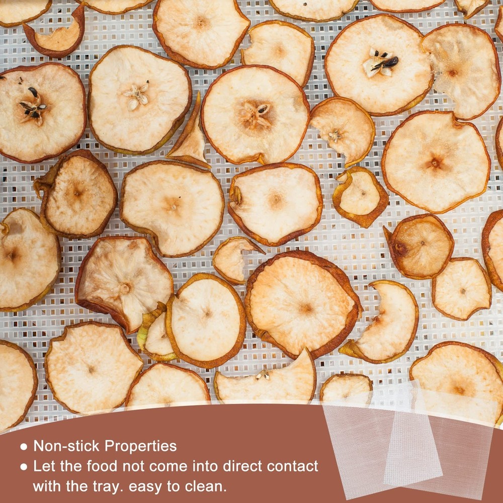 8 Pcs Silicone Dehydrator Mats 10 Mesh Screen Sheets Brown