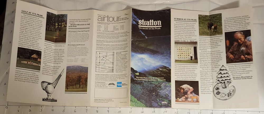 1978 STRATTON MT SKI RESORT SUMMER BROCHURE. EX-MINT