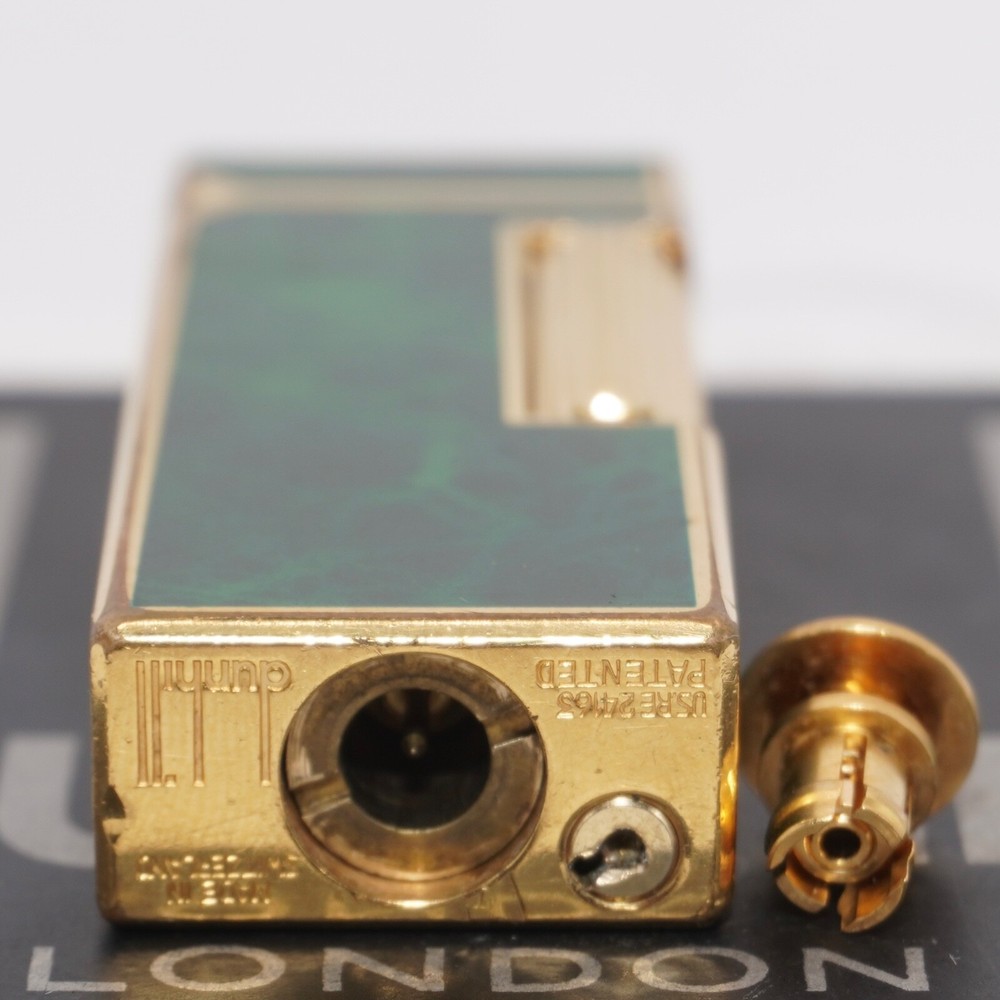 Dunhill Rollagas Lighter_Green Shell-Ultrasonically cleaned_Working