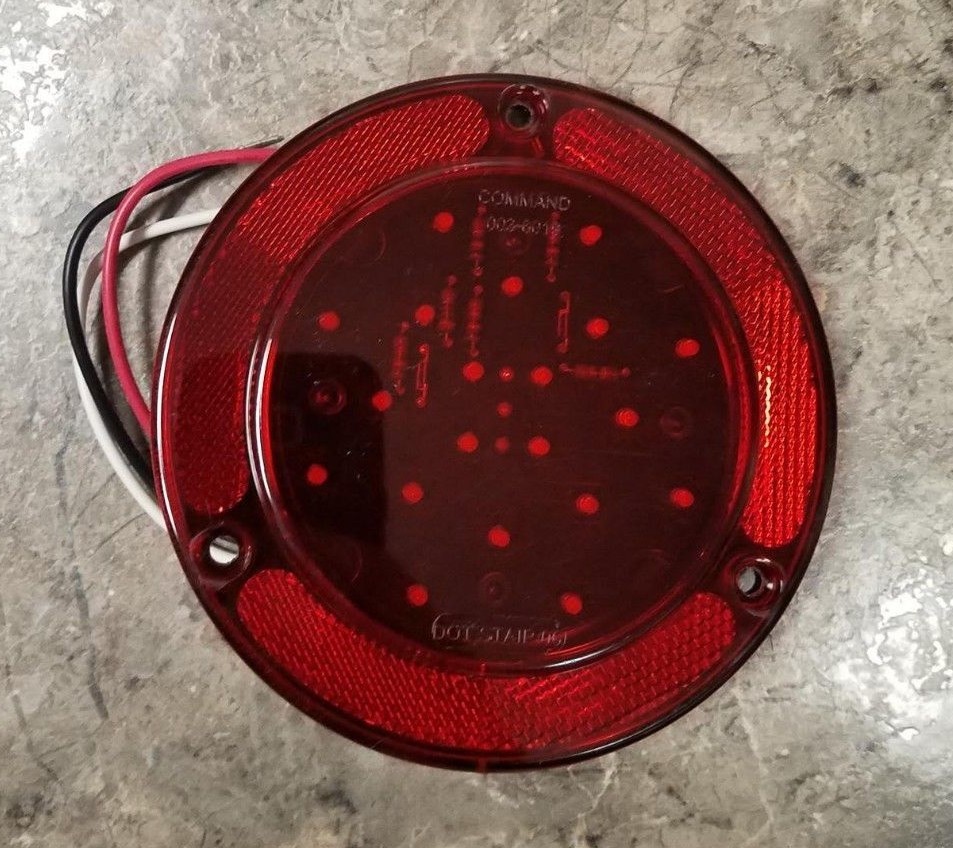 NEW 003-6019R: ROUND SURFACE MOUNT 20 LED STOP-TAIL-TURN LIGHT