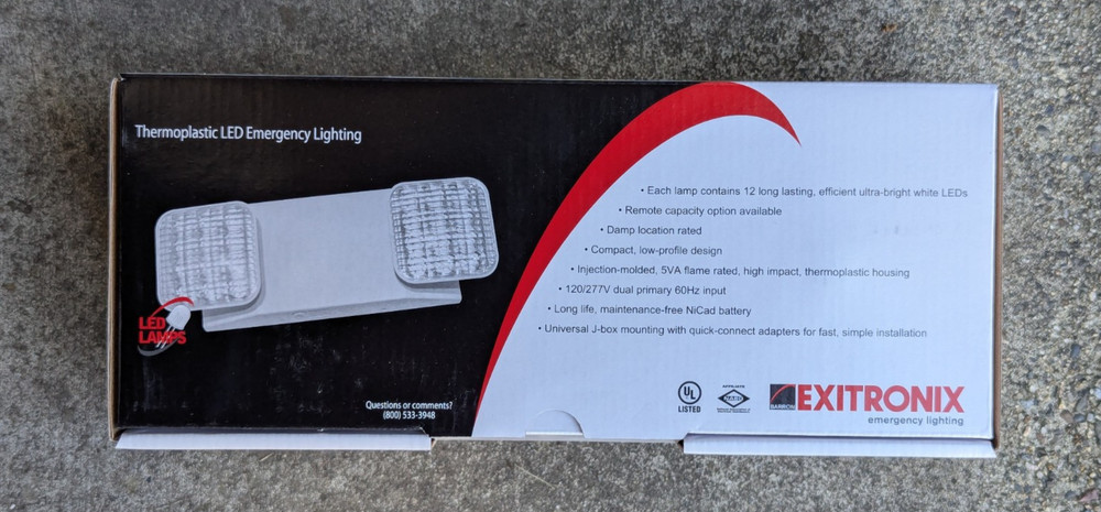 Exitronix LED-90 - Emergency Lighting - Bug Eye - 120 Volt - 277 Volt - NEW