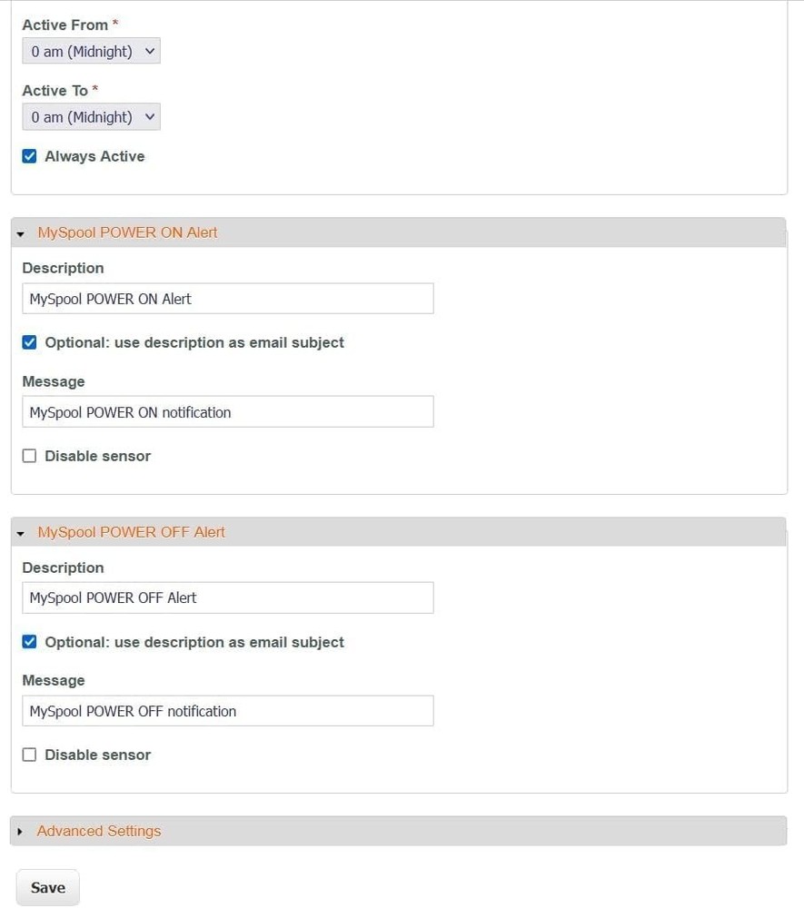 Power Failure Detector with Text Message and Email Alerts